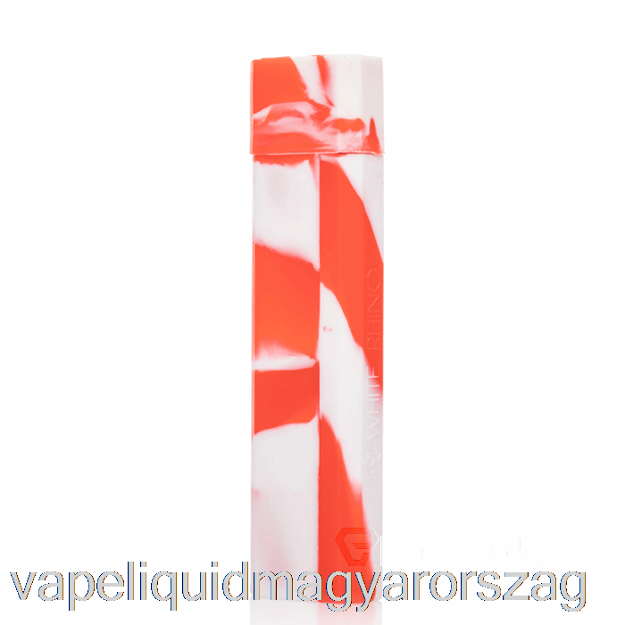 Fehér Orrszarvú Szilikon Dörzsölje Ki [pyrex] Piros Fehér Vape Toll